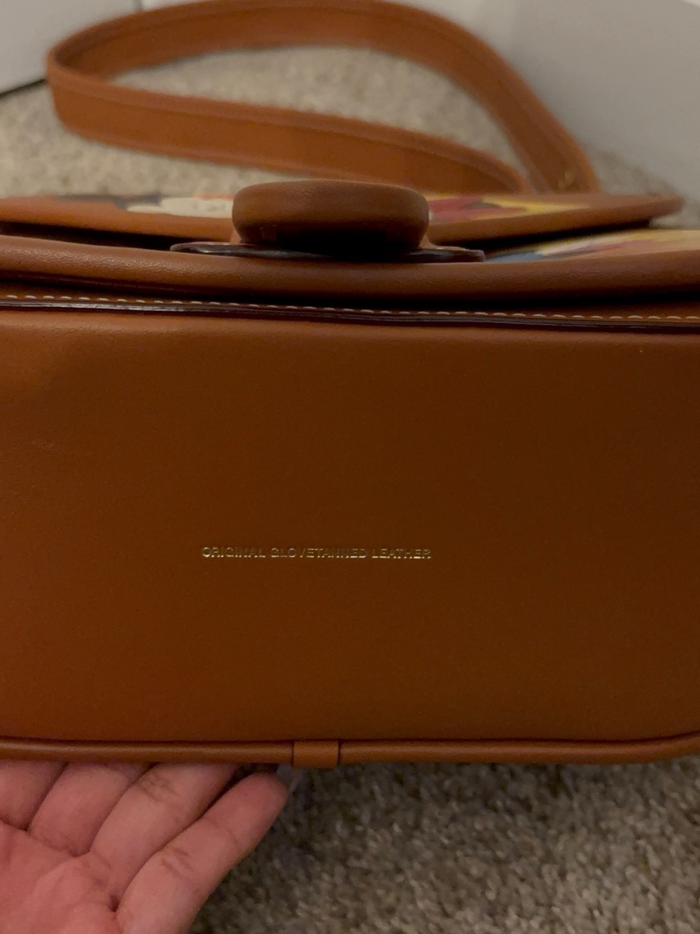 Coach Brown Leather Tote with Gold-Tone Zipper - Picture 9 of 9